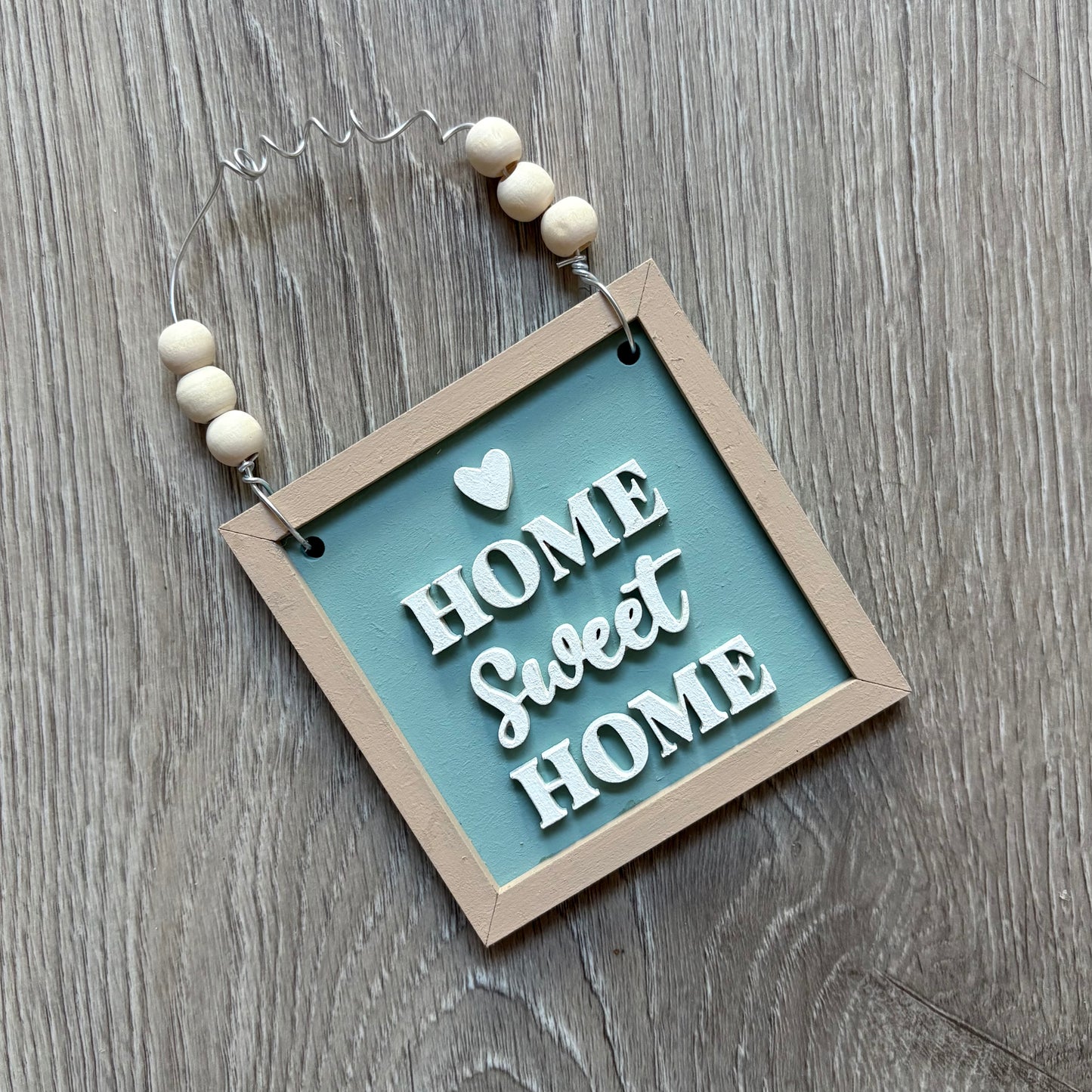 9cm Home Sweet Home Painted Mini Frame