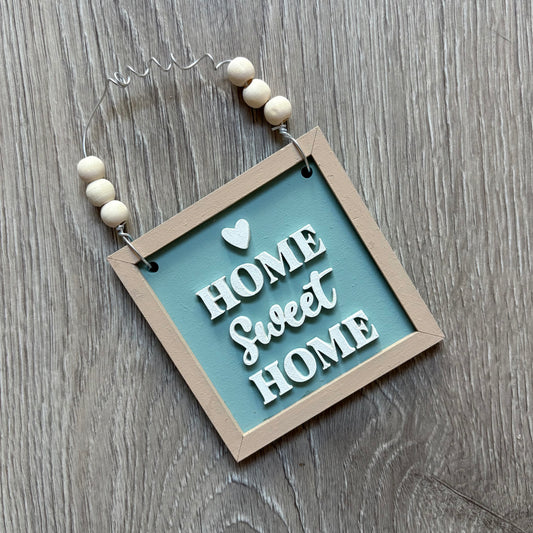 9cm Home Sweet Home Painted Mini Frame