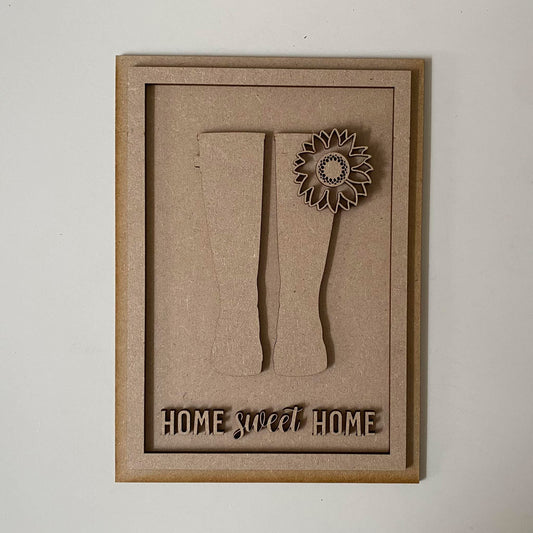 25cm Home Sweet Home Wellies Sign