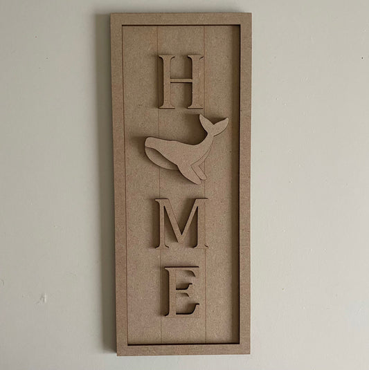 30cm Home - Whale Sign