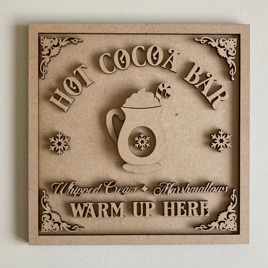 19cm Hot Cocoa Bar Sign