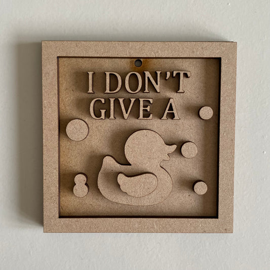 9cm I Don't Give A Duck Mini Frame
