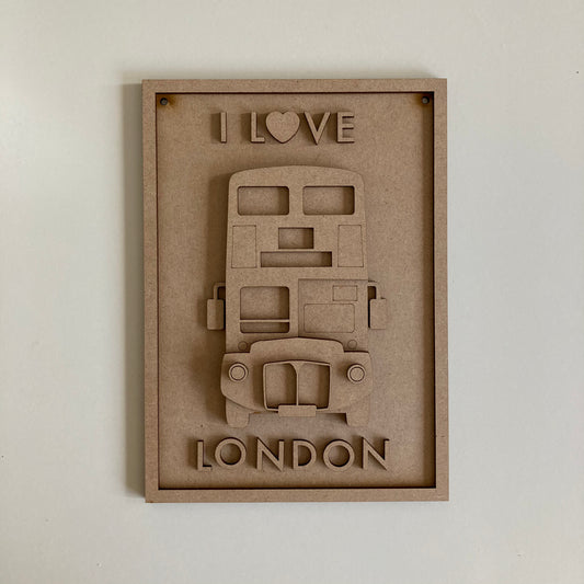 25cm I Heart London Bus Sign