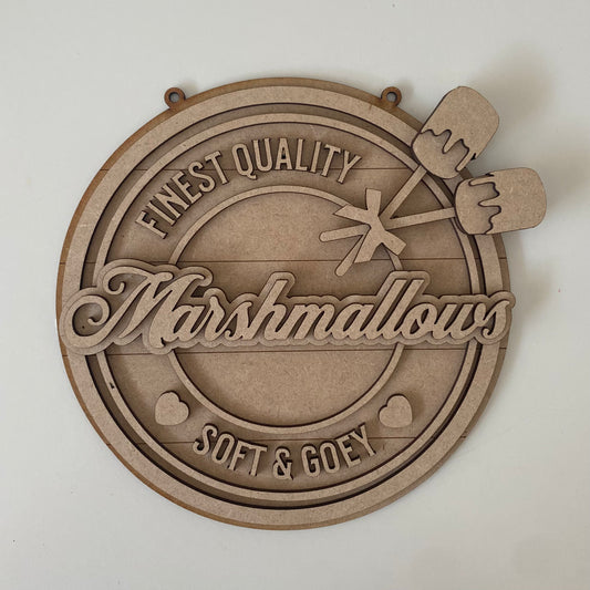 20cm Marshmallows Sign