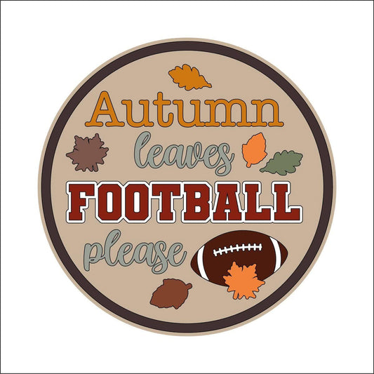 20cm Autumn Leaves Football Please Sign