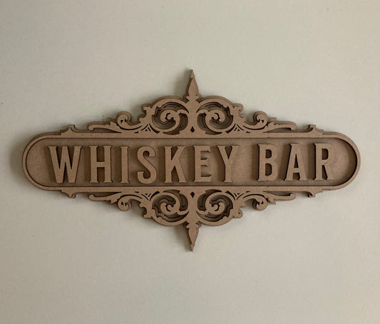 30cm Fancy Whiskey Bar Sign