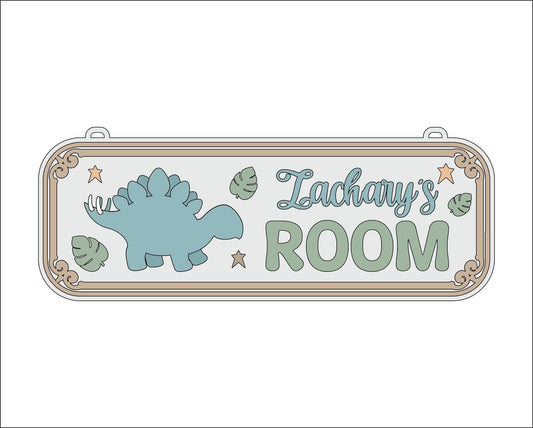 30cm Dinosaur Personalised Door Sign