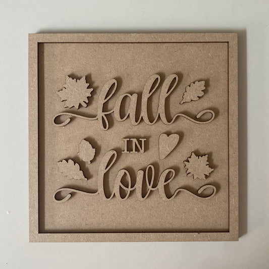 19cm Fall In Love Sign