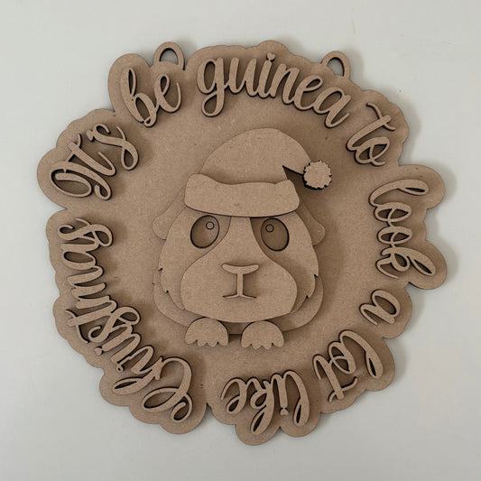 20cm It's Be Guinea To Look A Lot Like Christmas sign