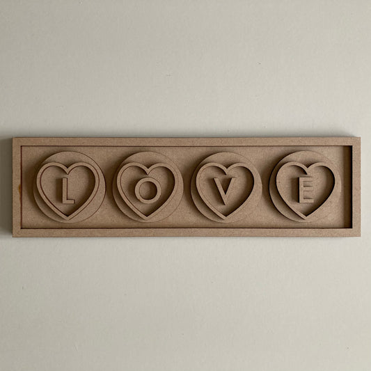 30cm Love Hearts Sign