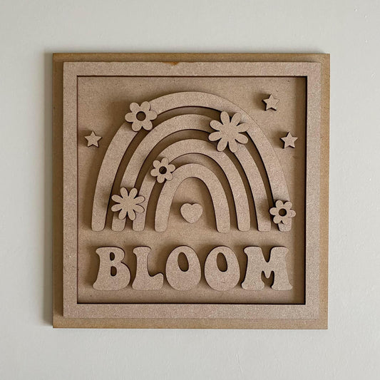 19cm Bloom Rainbow Sign