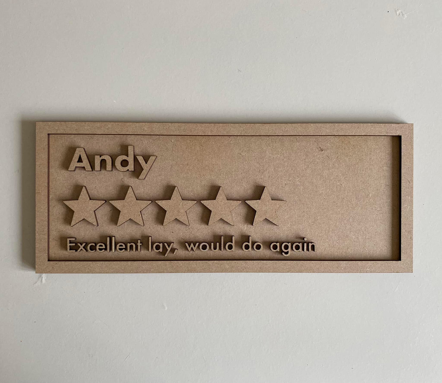 30cm Excellent Lay Personalised Rating Sign
