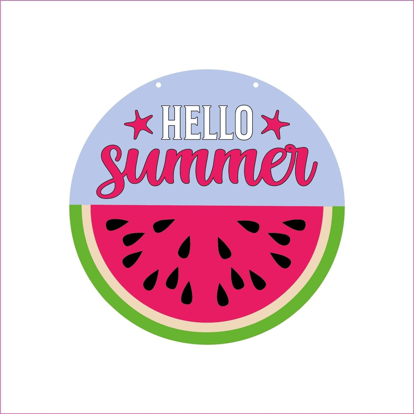 20cm Hello Summer Melon Sign