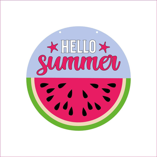20cm Hello Summer Melon Sign
