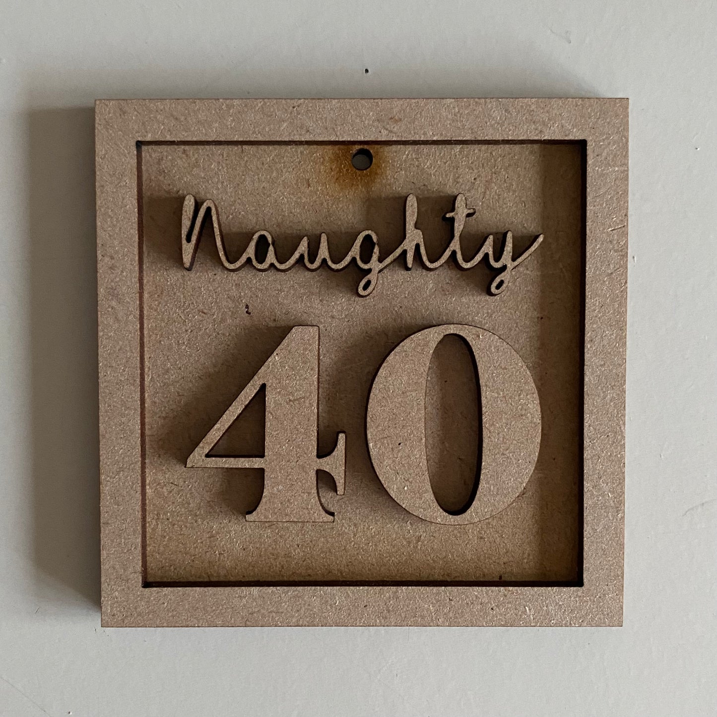 9cm Naughty 40 Milestone Mini Frame
