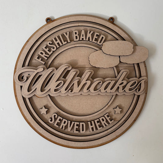 20cm Welshcakes Round Sign