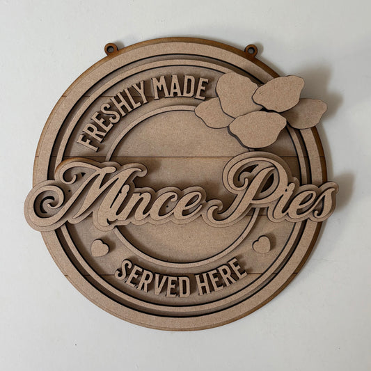 20cm Mince Pies Sign