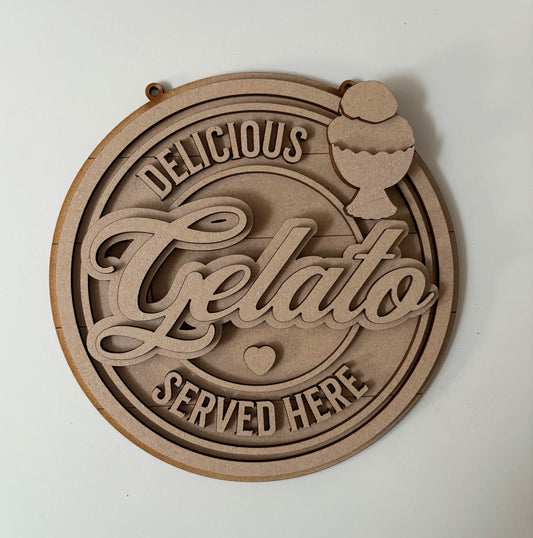 20cm Gelato Sign