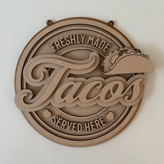 20cm Tacos Sign