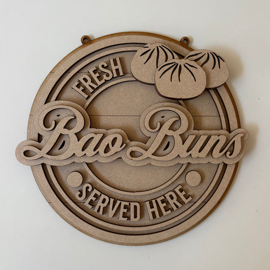 20cm Bao Buns Sign