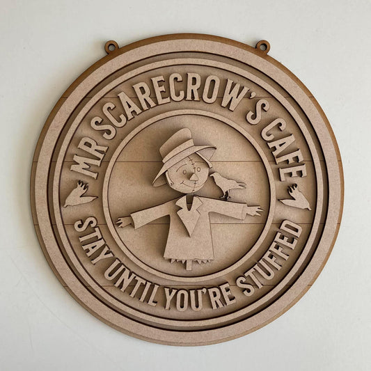 20cm Mr Scarecrow's Cafe Sign