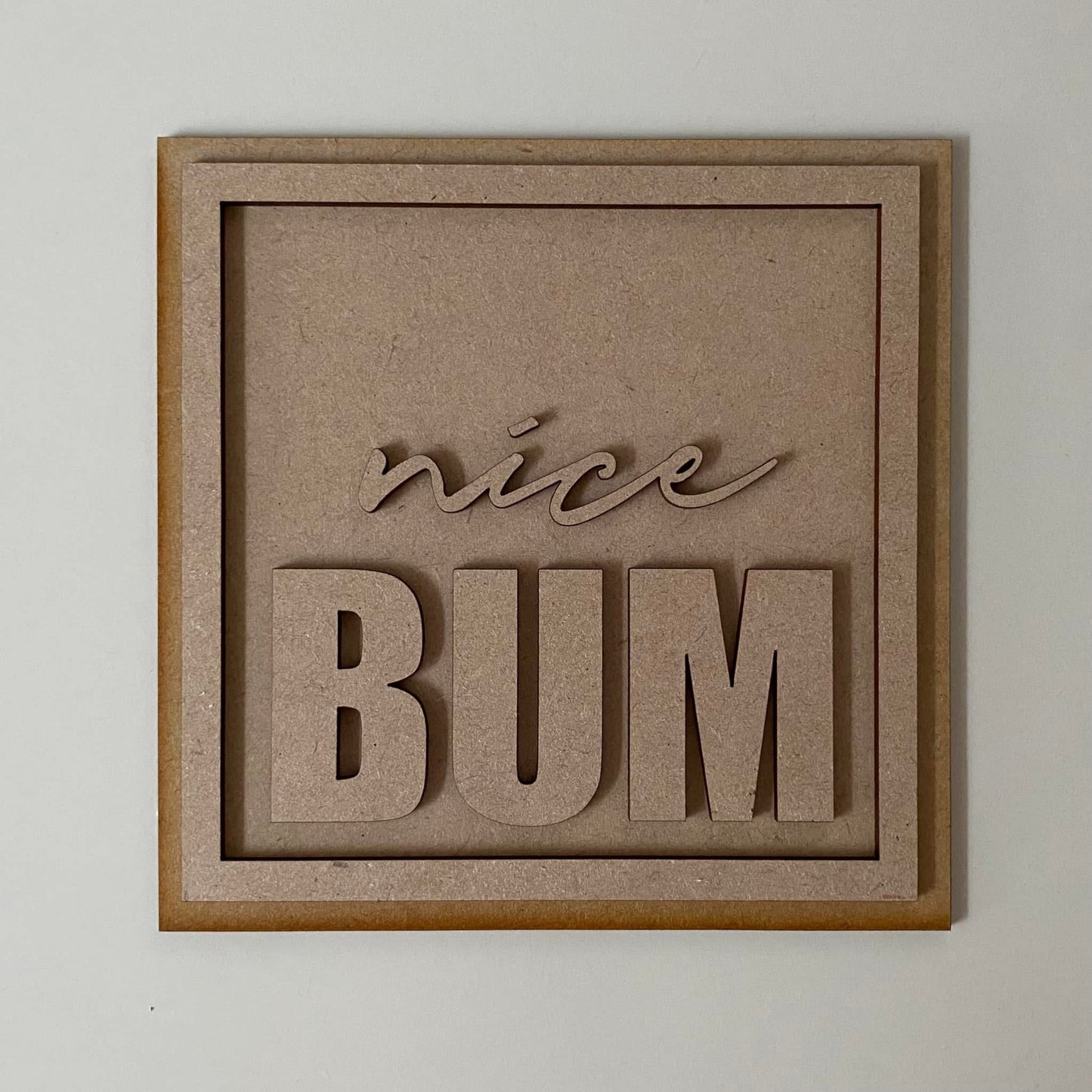 19cm Nice Bum Square Sign