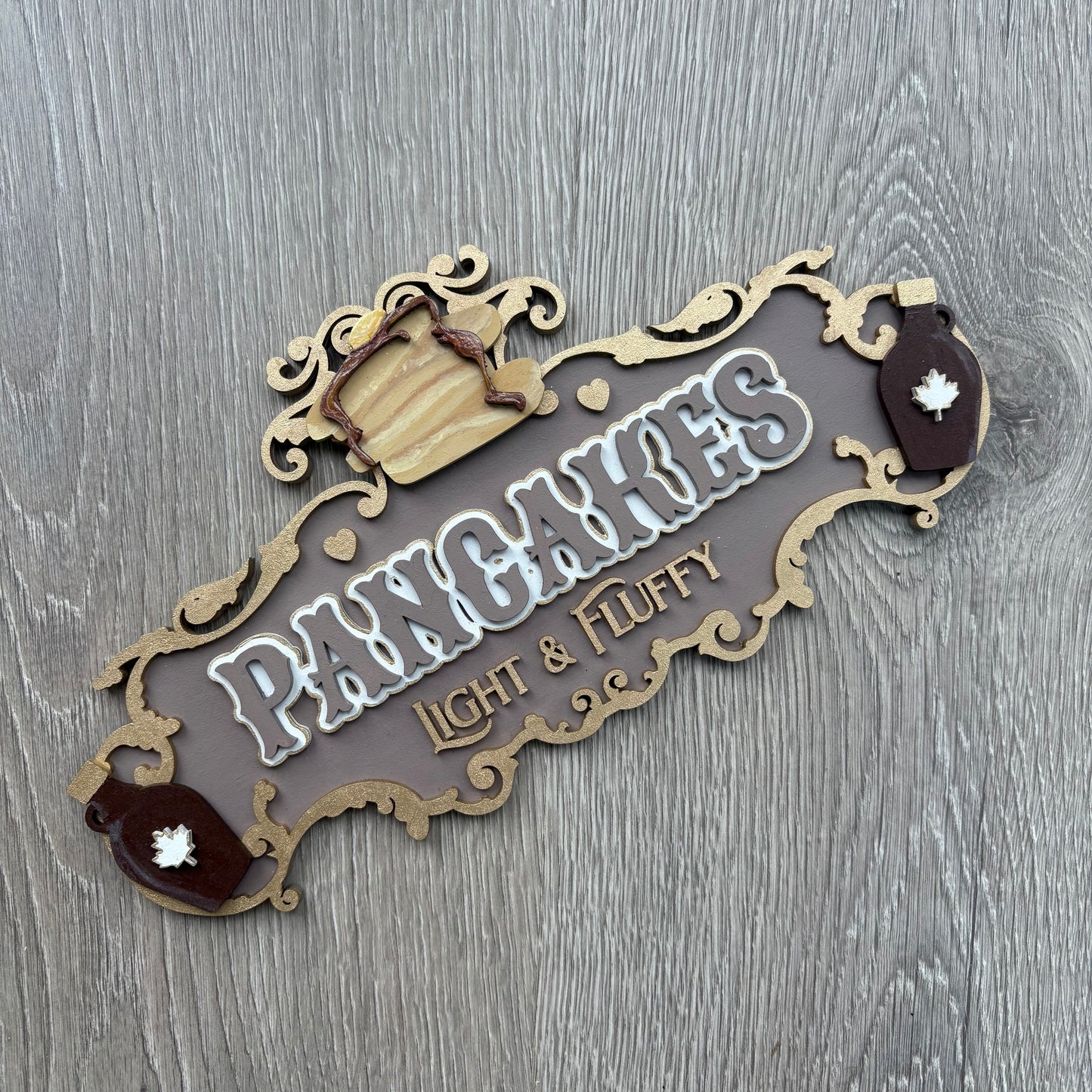 30cm Hand-Painted Pancakes Sign