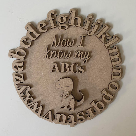 20cm ABC Dinosaur Sign