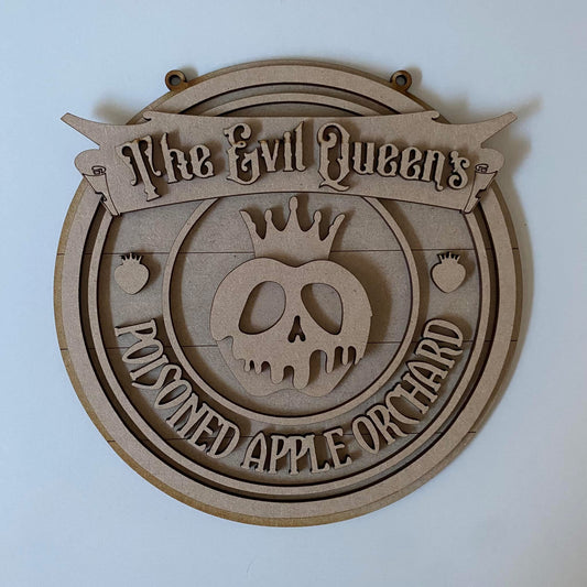 20cm Evil Queen's Poisoned Apple Orchard Sign