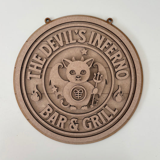 20cm The Devil's Inferno Sign