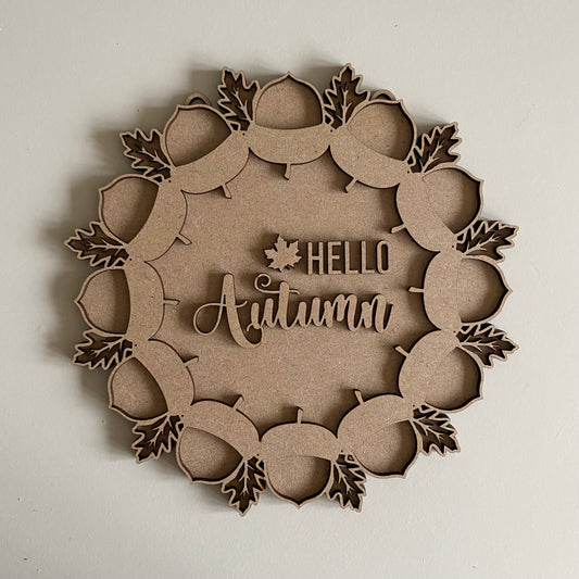 20cm Hello Autumn Acorn Wreath Kit