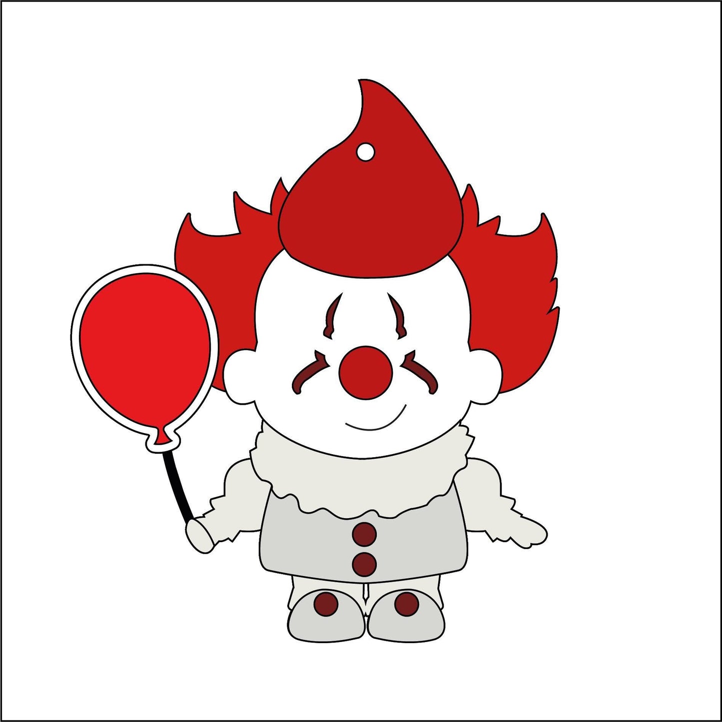 10cm Clown With Balloon Character