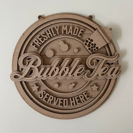 20cm Bubble Tea Sign