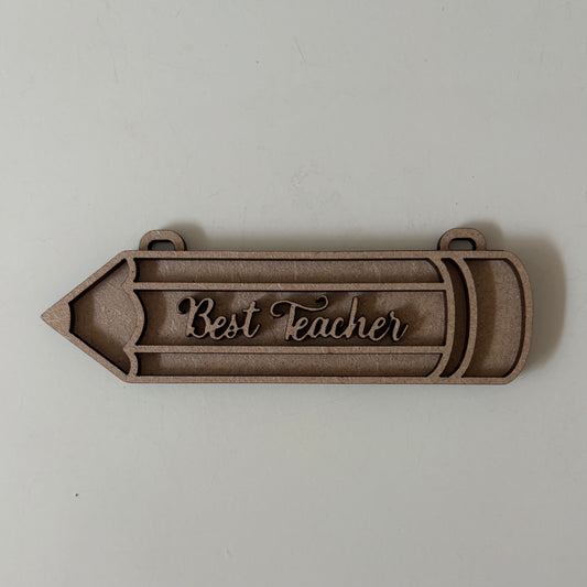 13cm Best Teacher Decoration