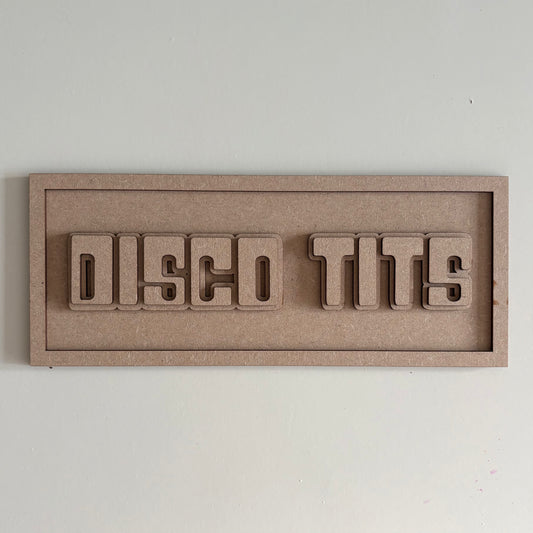 30cm Disco Tits Sign