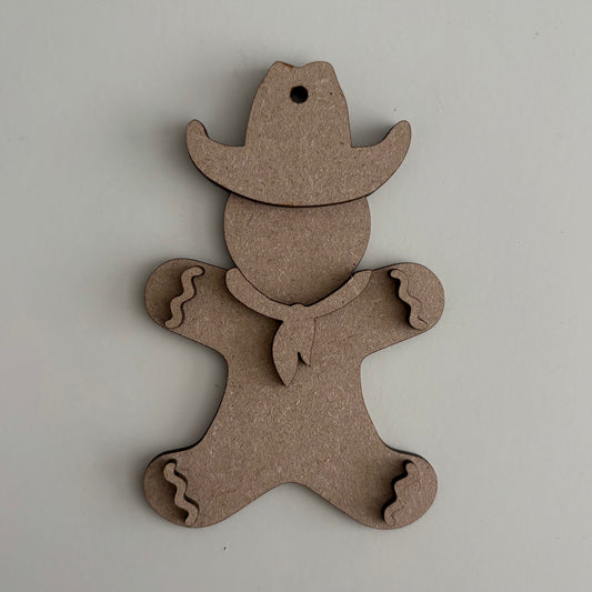 10cm Cowboy Gingerbread Character