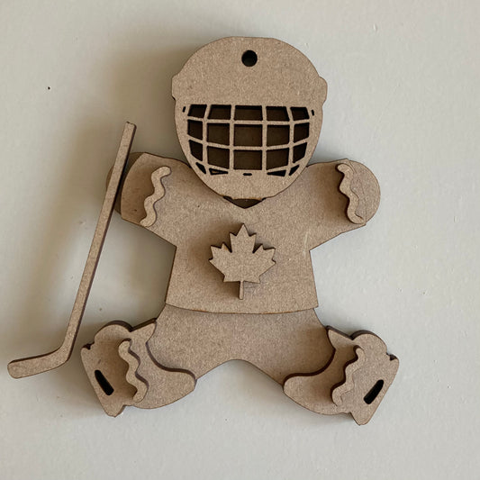 10cm Ice Hockey Gingerbread Character