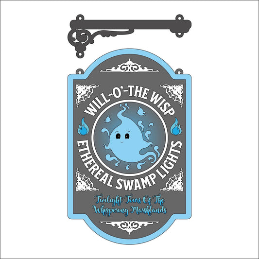25cm Will-O'-The Wisp Hanging Sign