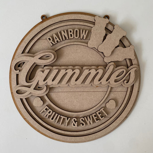 20cm Gummies Sign
