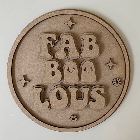 20cm Fab Boo Lous Sign