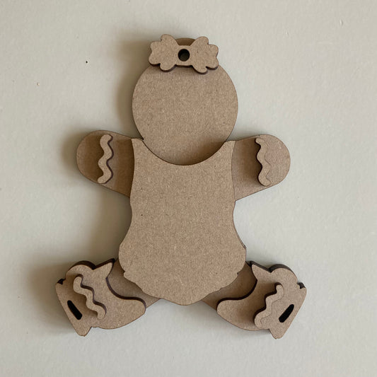 10cm Ice Skater Gingerbread Character