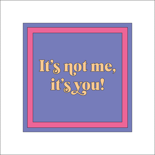 19cm It's Not Me, It's You! Sign
