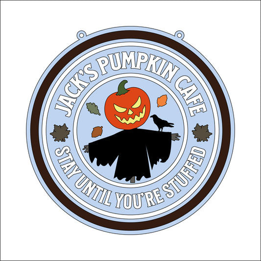 20cm Jack's Pumpkin Cafe Sign