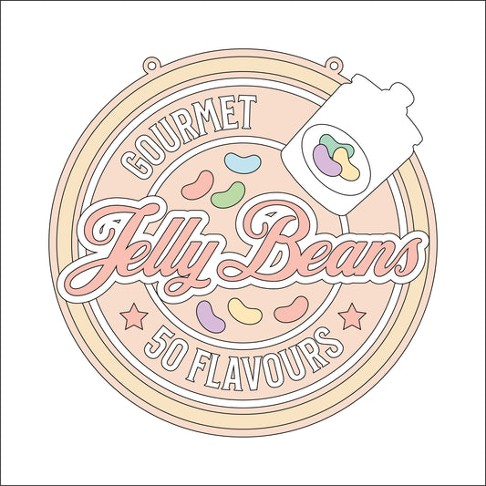 20cm Jelly Beans Sign