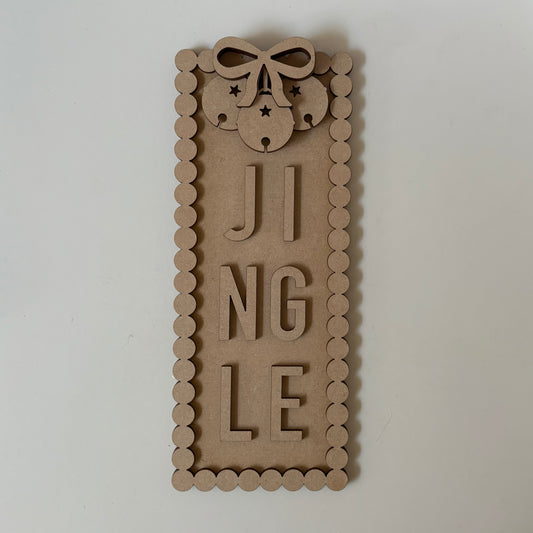 30cm Jingle Rectangle Sign