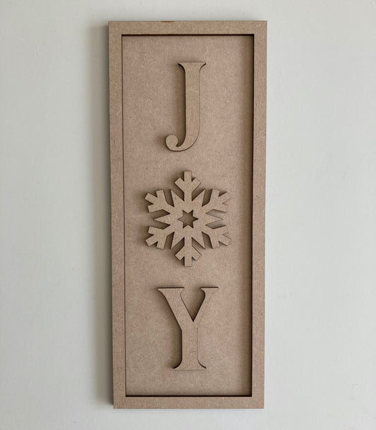 30cm Joy - Snowflake Sign