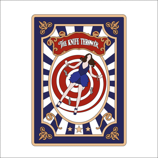 25cm The Knife Thrower Sign