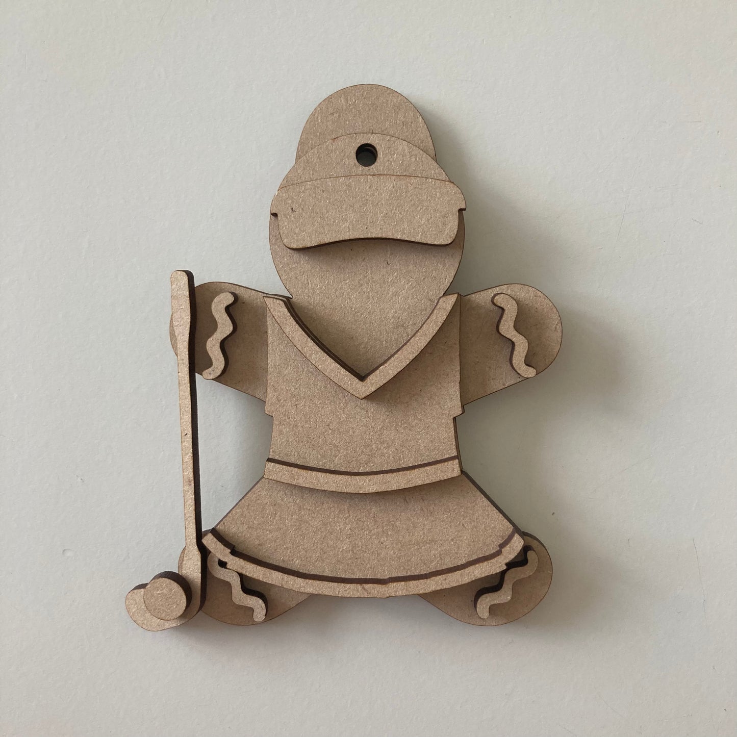 10cm Lady Golfer Gingerbread Character