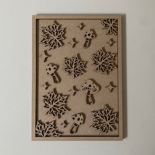 25cm Leaves & Toadstools Pattern Sign