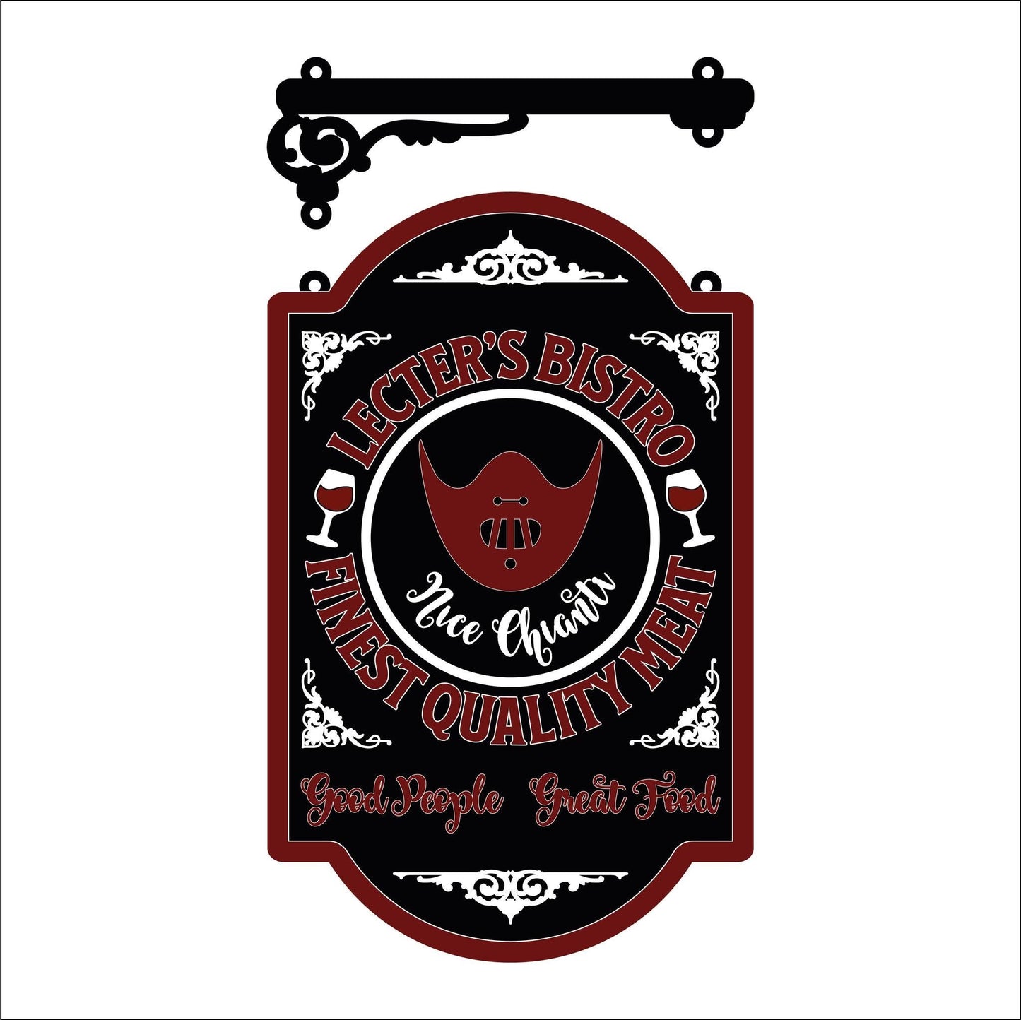 25cm Lecter's Bistro Hanging Sign
